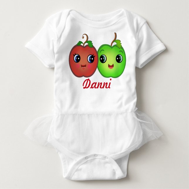 T-shirt Kawaii Apple Love Baby Tutu (Frente)