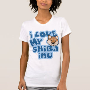 T-shirt Kawaii eu amo meu Shiba Inu