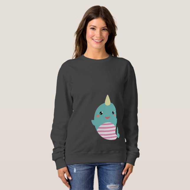T-shirt Kawaii Narwhal (Frente Completa)