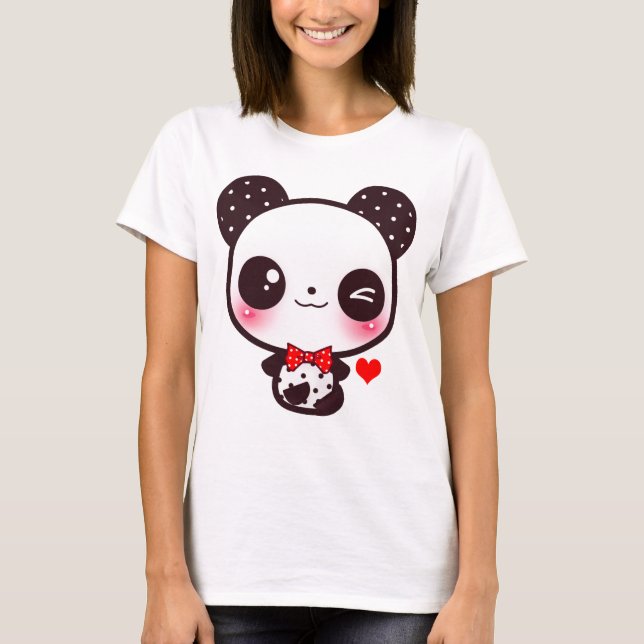 T-shirt Kawaii panda (Frente)