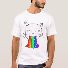 T-shirt Kawaii. Tendência de gato sorridente e fof