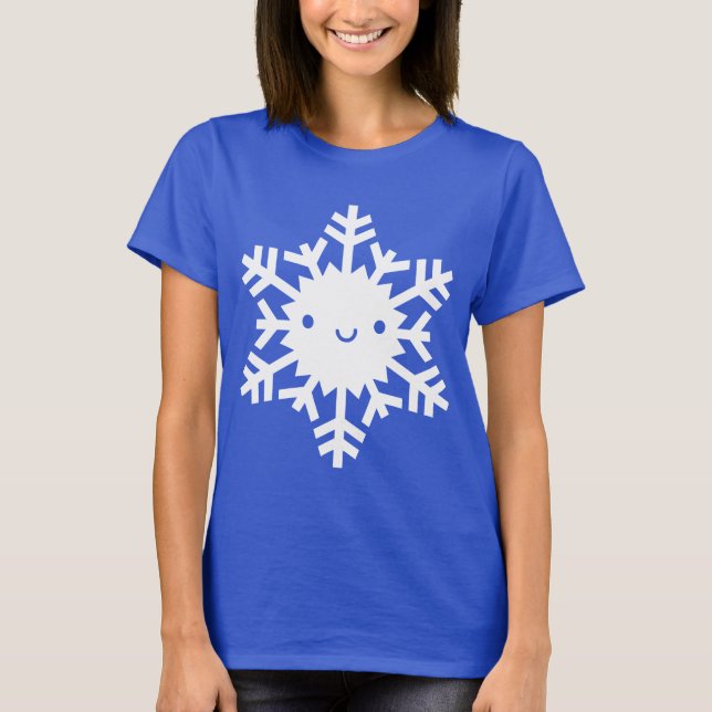 T-shirt Kawaii Winter Snowflake (Frente)