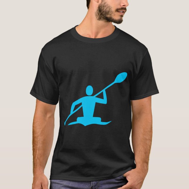 T-shirt Kayaking - azul-céu (Frente)