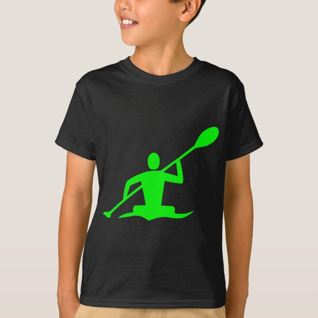 T-shirt Kayaking - verde (Frente)