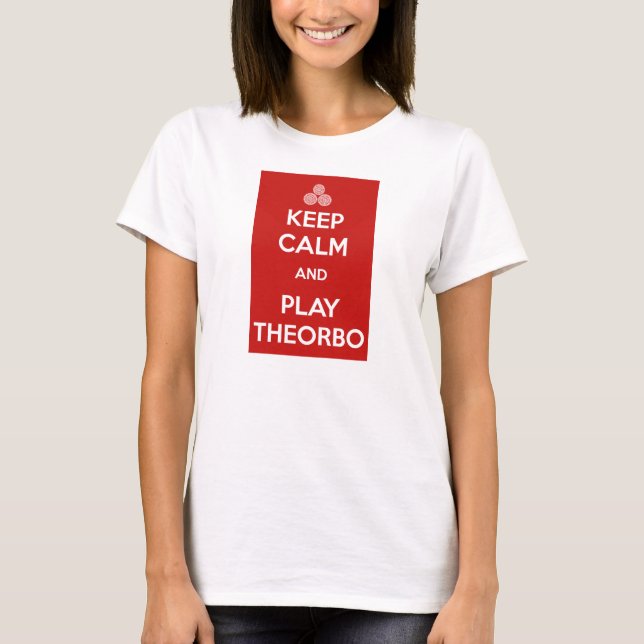 T-shirt Keep Calm and Play Theorbo (Frente)