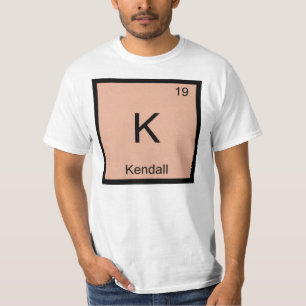 T-shirt Kendall Nome Química Elemento Tabela Periódica
