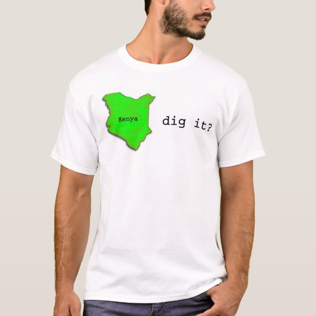 T-shirt Kenya, escava-o? (Frente)