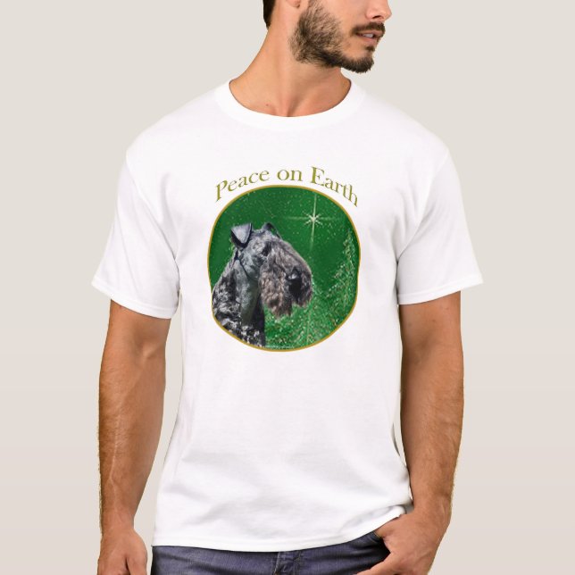 T-shirt Kerry Blue Terrier Peace (Frente)