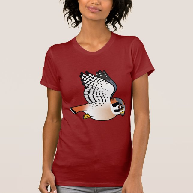 T-shirt Kestrel americano em vôo (Frente)