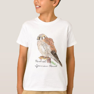 T-shirt Kestrel Sparrow Hawk, Watercolor Bird