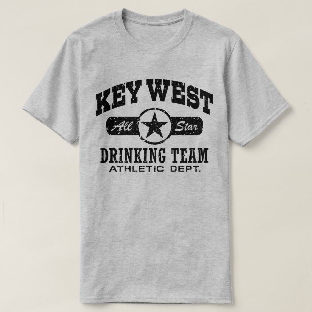 T-shirt Key West Bebendo Team (Frente do Design)