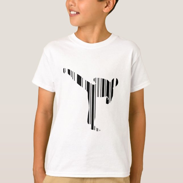 T-shirt KICKBOXER BAR CODE Padrão de Código de Barras de K (Frente)