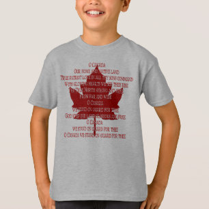 T-shirt Kid's Canada Anthem Jersey Souvenir Canada Shirt