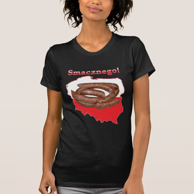 T-shirt Kielbasa Smacznego Mapa Polonês (Frente)