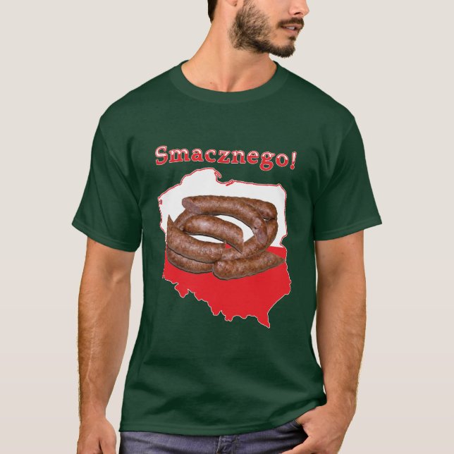T-shirt Kielbasa Smacznego Mapa Polonês (Frente)