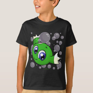 T-shirt Kiko verde que swishing através do lago Kiko