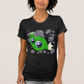 T-shirt Kiko verde que swishing através do lago Kiko
