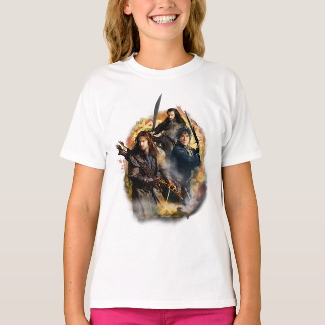 T-shirt Kili, BILBO BAGGINS™ E THORIN OAKENSHIELD™ Art (Frente)