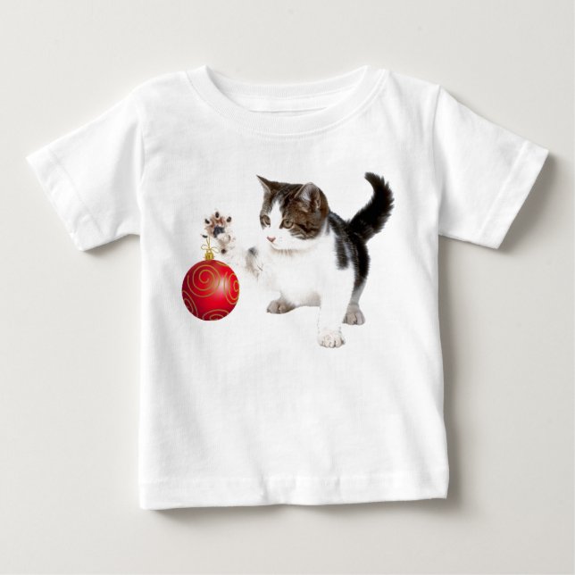 T-shirt Kitten decora sua árvore (Frente)