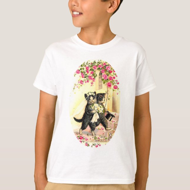 T-shirt Kitty Cat Wedding (Frente)
