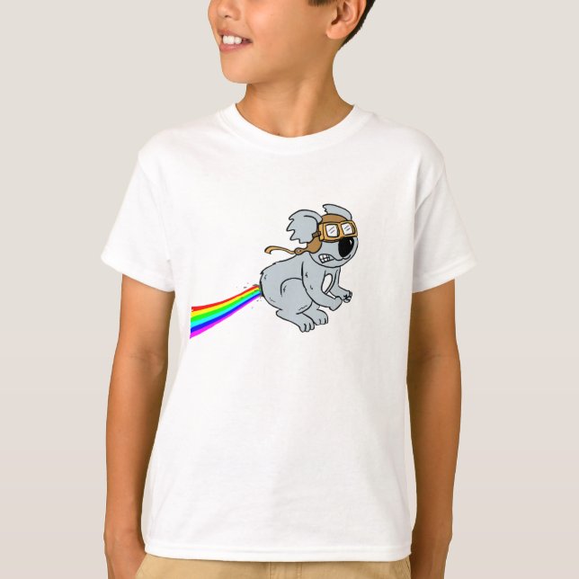 T-shirt Koala com arco-íris (Frente)