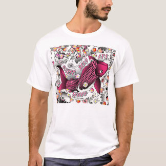 T-shirt koi cor-de-rosa