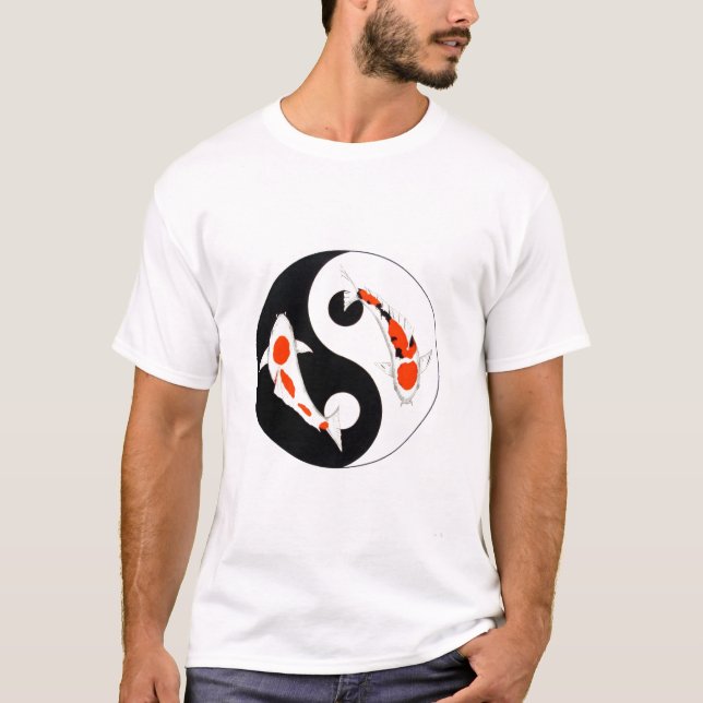 T-shirt Koi Kohaku e Taisho Sanke Yin Yang (Frente)
