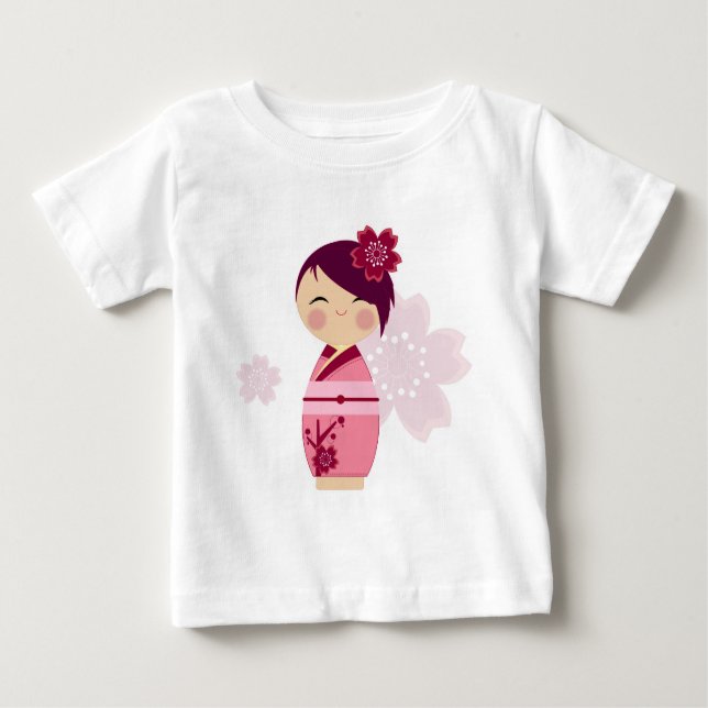 T-shirt Kokeshi Sakura Baby Tee (Frente)