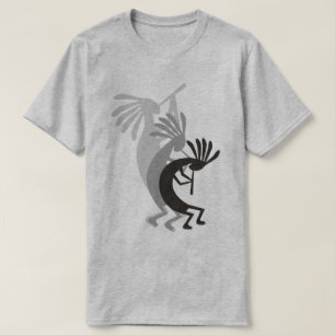 T-shirt Kokopelli ganha Cinza de música básica