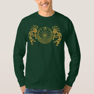 T-shirt KOKOPELLI/HOMEM no ouro do LABIRINTO + suas ideias