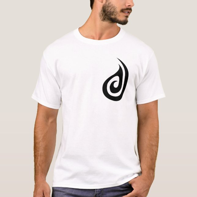 T-shirt Koru maori+Gancho de peixes (Frente)