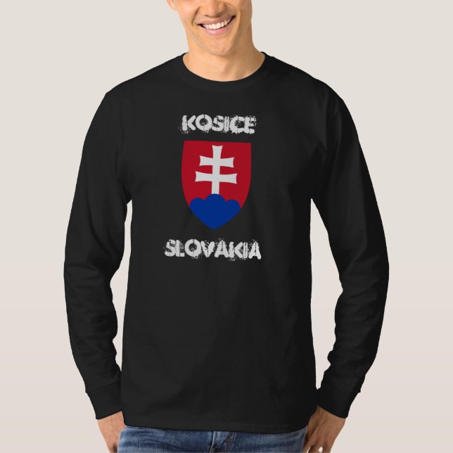 T-shirt Kosice, Slovakia com brasão (Frente)