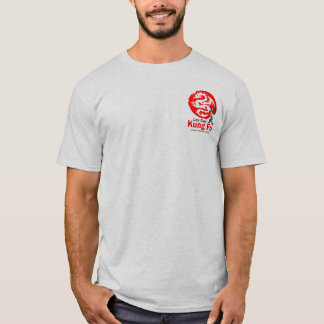 T-shirt Kung Fu (cinza de cinza)