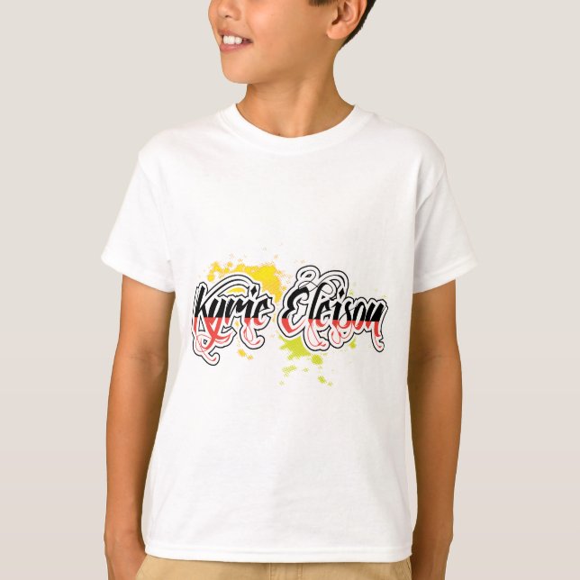 T-shirt Kyrie Eleison Frase Religiosa Texto Estilizado (Frente)