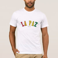 La Paz em cores da bandeira nacional de Bolívia