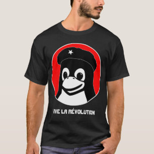 T-shirt La Révolution de Tux Guevara (escuro) - Vive