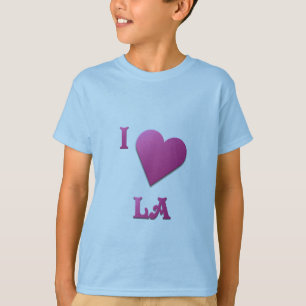 T-shirt LA — Rosa a quente