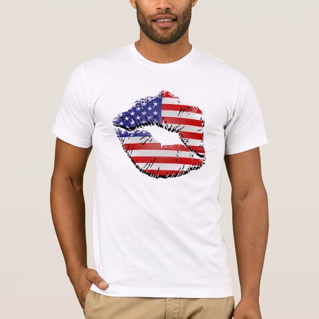 T-shirt Lábios americanos (Frente)