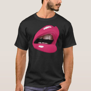 T-shirt Lábios cor-de-rosa grandes