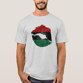 T-shirt Lábios da bandeira do afro-americano