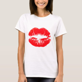 T-shirt Lábios do vermelho do vetor