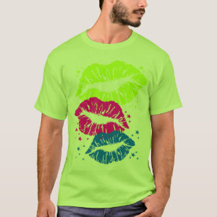 T-shirt Lábios e estrelas do Corey Tiger 80s