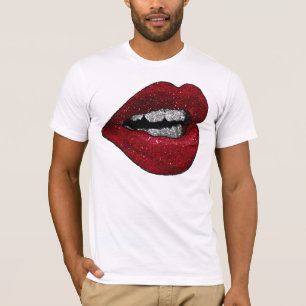 T-SHIRT LÁBIOS QUENTES DO BRILHO