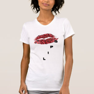T-shirt Lábios quentes - Senhoras Capa AA Boné