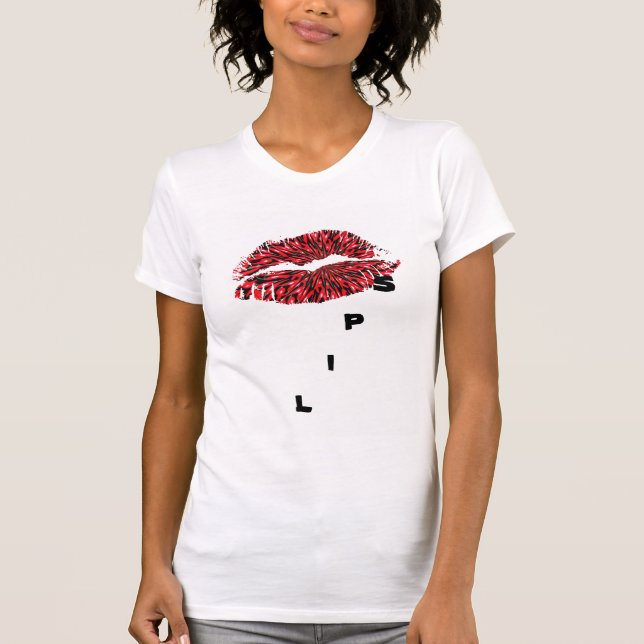 T-shirt Lábios quentes - Senhoras Capa AA Boné (Frente)