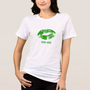 T-shirt Lábios Verdes Beijo Irlandês