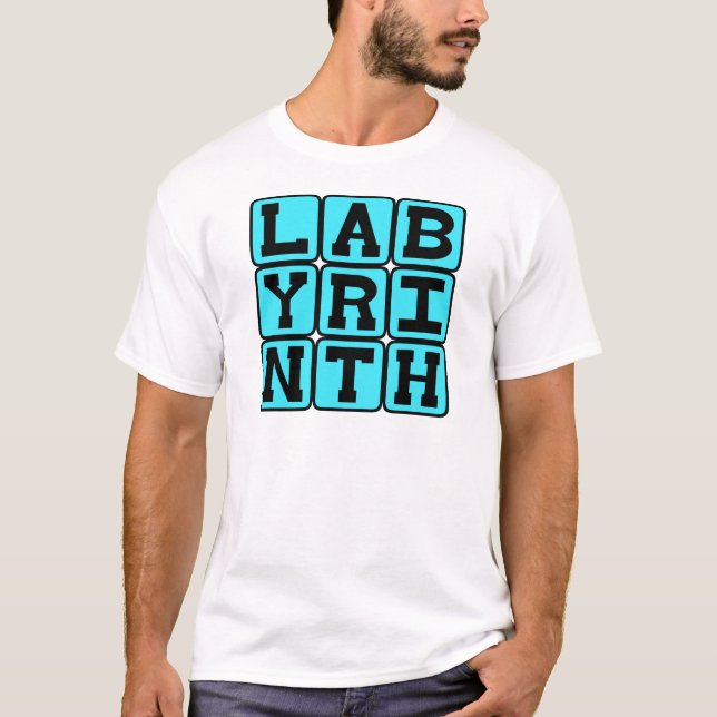 T-shirt Labirinto, Labirinto Complicado (Frente)
