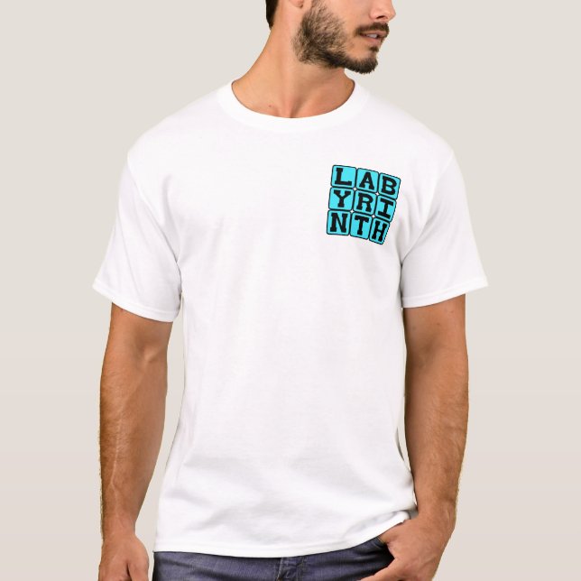 T-shirt Labirinto, Labirinto Complicado (Frente)