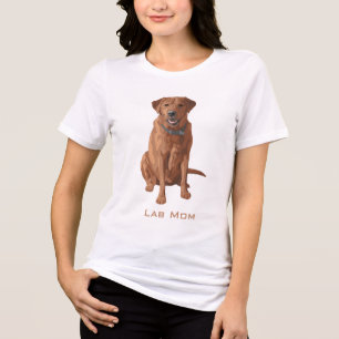 T-shirt Laboratório Mãe Fox Red Yellow Labrador Retrieve