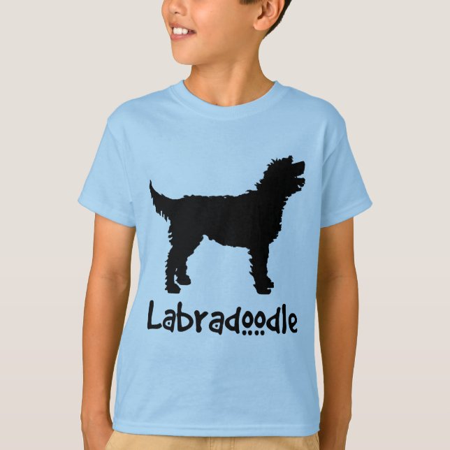 T-shirt Labradoodle com texto legal (no preto) (Frente)